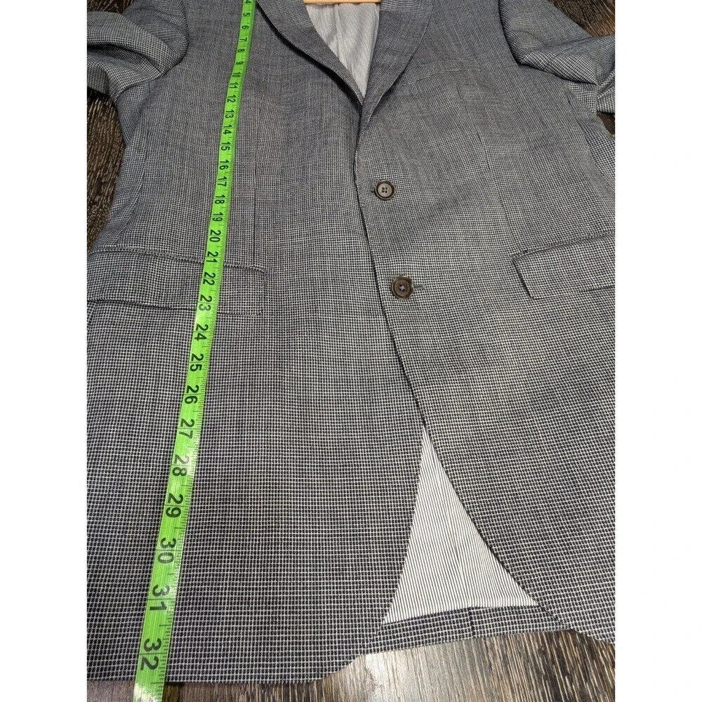 Hugo Boss‎ The Keys Gray Plaid Wool Suit Jacket 42 Long